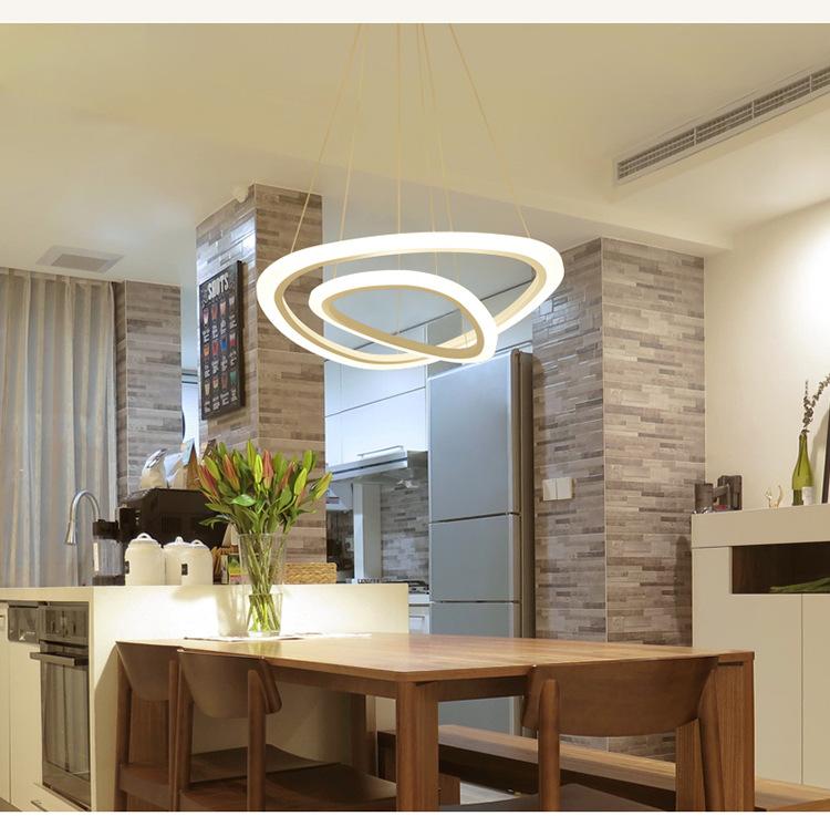Large LED Multi-Ring Minimalist Chandelier for Modern Livingroom Interior