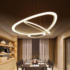 Large LED Multi-Ring Minimalist Chandelier for Modern Livingroom Interior