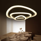 Large LED Multi-Ring Minimalist Chandelier for Modern Livingroom Interior