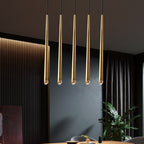 Brass Round Multi-Light Cascading Chandelier for Hallway and Large Entryway
