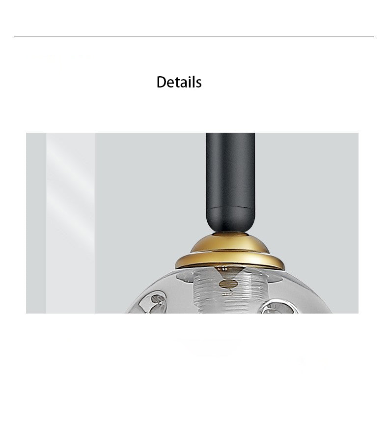 Modern Glass Bubble Chandelier Light For Spiral Staircase And Split-Level Home