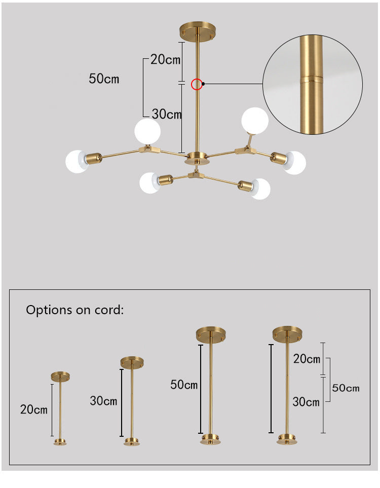 Modern Rotatable Sputnik Chandelier
