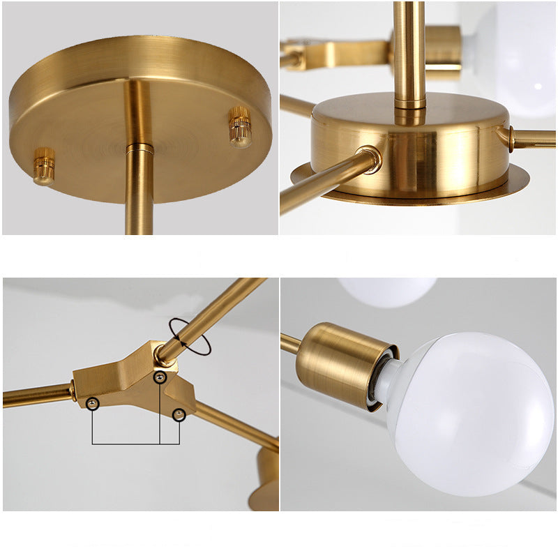 Modern Rotatable Sputnik Chandelier