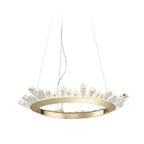 Round Crystal Polygonal Chandelier