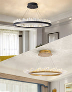 Round Crystal Polygonal Chandelier