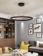 Round Crystal Polygonal Chandelier
