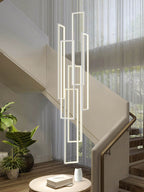 Modern Minimalist Rectangular Led Staircase Chandelier