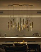 Romantic Long Drop Starlight Cylindrical Chandelier