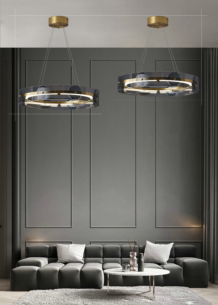 Round Glass Pendant Light