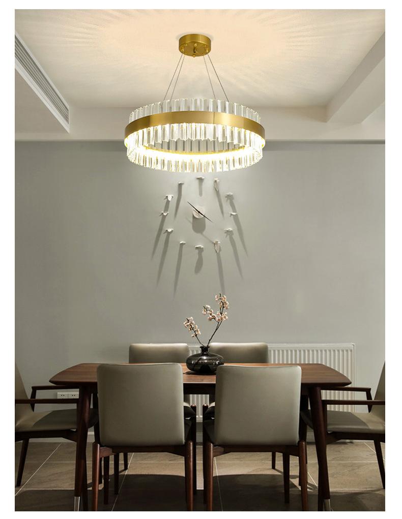 Circle Ring Luxury Crystal Flush Mount Ceiling Light Living Room