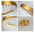 Circle Ring Luxury Crystal Flush Mount Ceiling Light Living Room