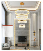 Circle Ring Luxury Crystal Flush Mount Ceiling Light Living Room