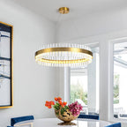 Circle Ring Luxury Crystal Flush Mount Ceiling Light Living Room