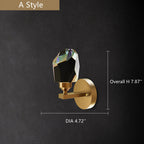 Crystal Diamond Torch Wall Sconce