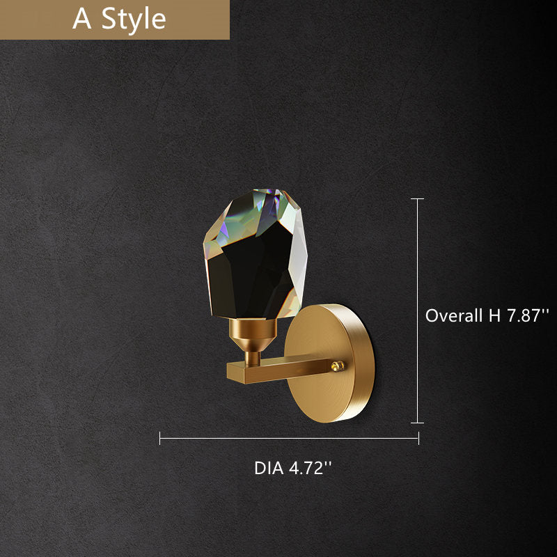 Crystal Diamond Torch Wall Sconce