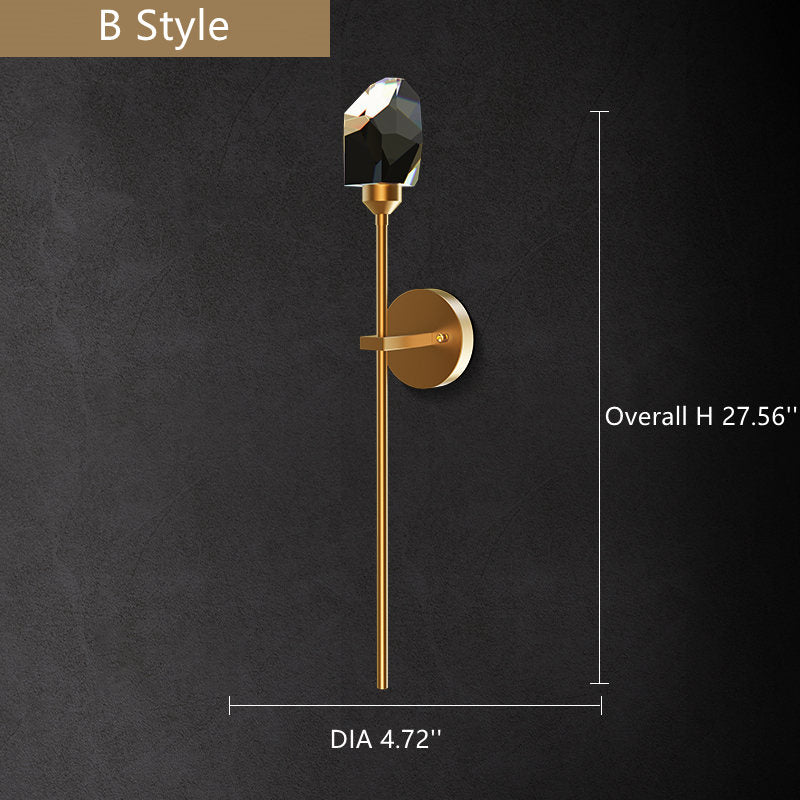 Crystal Diamond Torch Wall Sconce