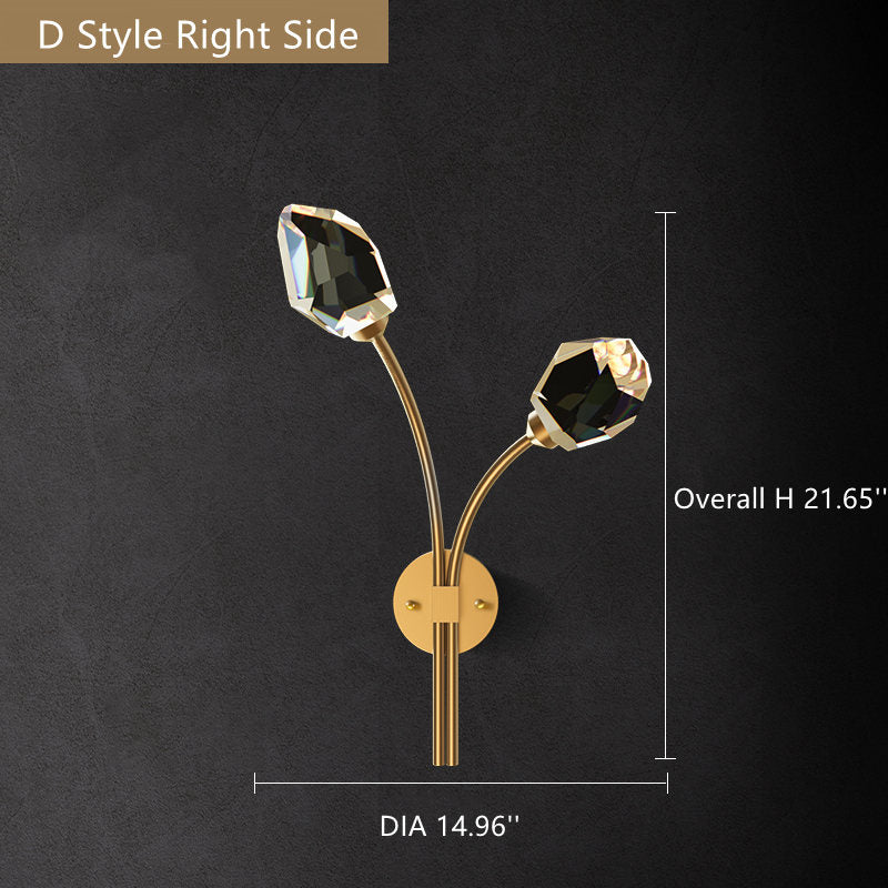 Crystal Diamond Torch Wall Sconce