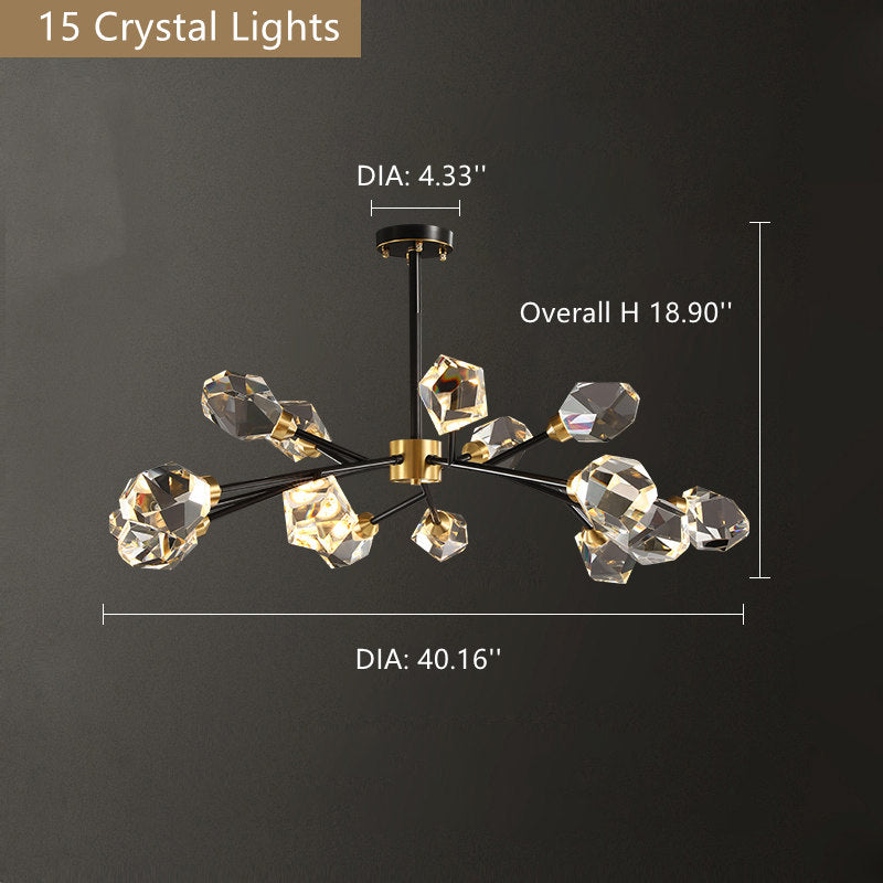 Branch With Diamond Crystal Chandelier