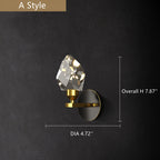 Crystal Diamond Torch Wall Sconce