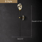 Crystal Diamond Torch Wall Sconce