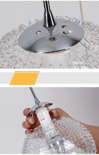 High Ceiling Shiny LED Chandelier Lighting Fixture