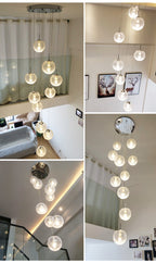 High Ceiling Shiny LED Chandelier Lighting Fixture
