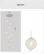 High Ceiling Shiny LED Chandelier Lighting Fixture