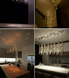 Romantic Long Drop Starlight Cylindrical Chandelier