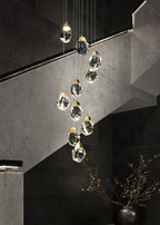 Luxury Raindrop Diamond Crystal Staircase Chandelier - Home Innovation Design