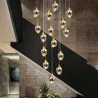 Luxury Raindrop Diamond Crystal Staircase Chandelier - Home Innovation Design