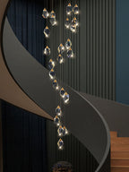 Luxury Raindrop Diamond Crystal Staircase Chandelier - Home Innovation Design