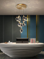 Luxury Raindrop Diamond Crystal Staircase Chandelier - Home Innovation Design