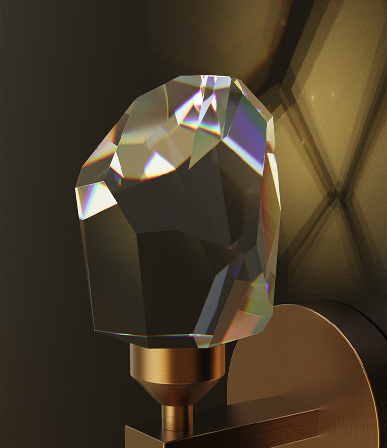 Crystal Diamond Torch Wall Sconce