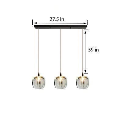 Hand-molded Sphere Amber Pendant Light