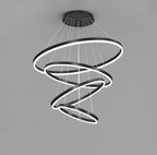 Circle Linear Modern Lighting Fixture for Living Room and High Ceiling Foyer