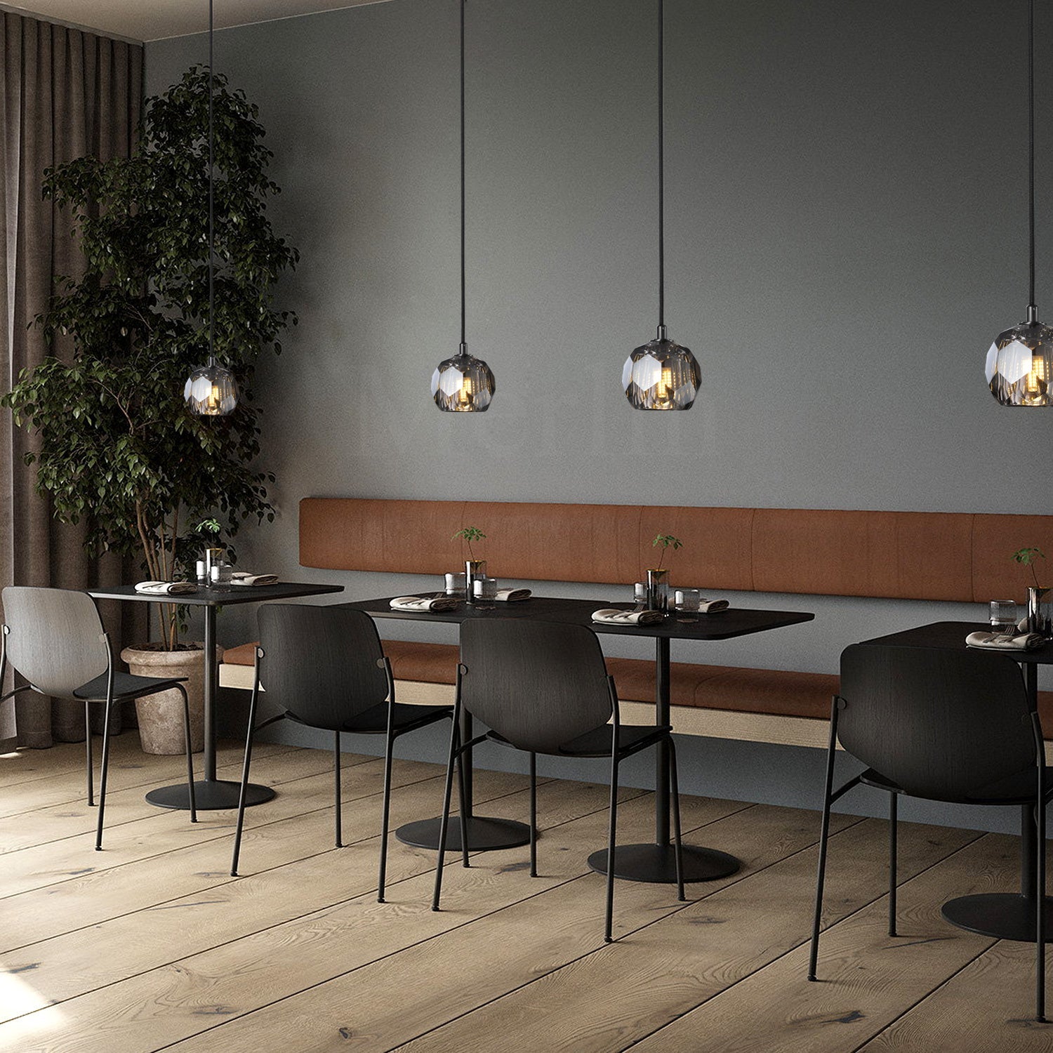 Kristal Ball Crystal Pendant Lighting, Minimalist Pendant Lamp Perfect for Modern Kitchen Islands