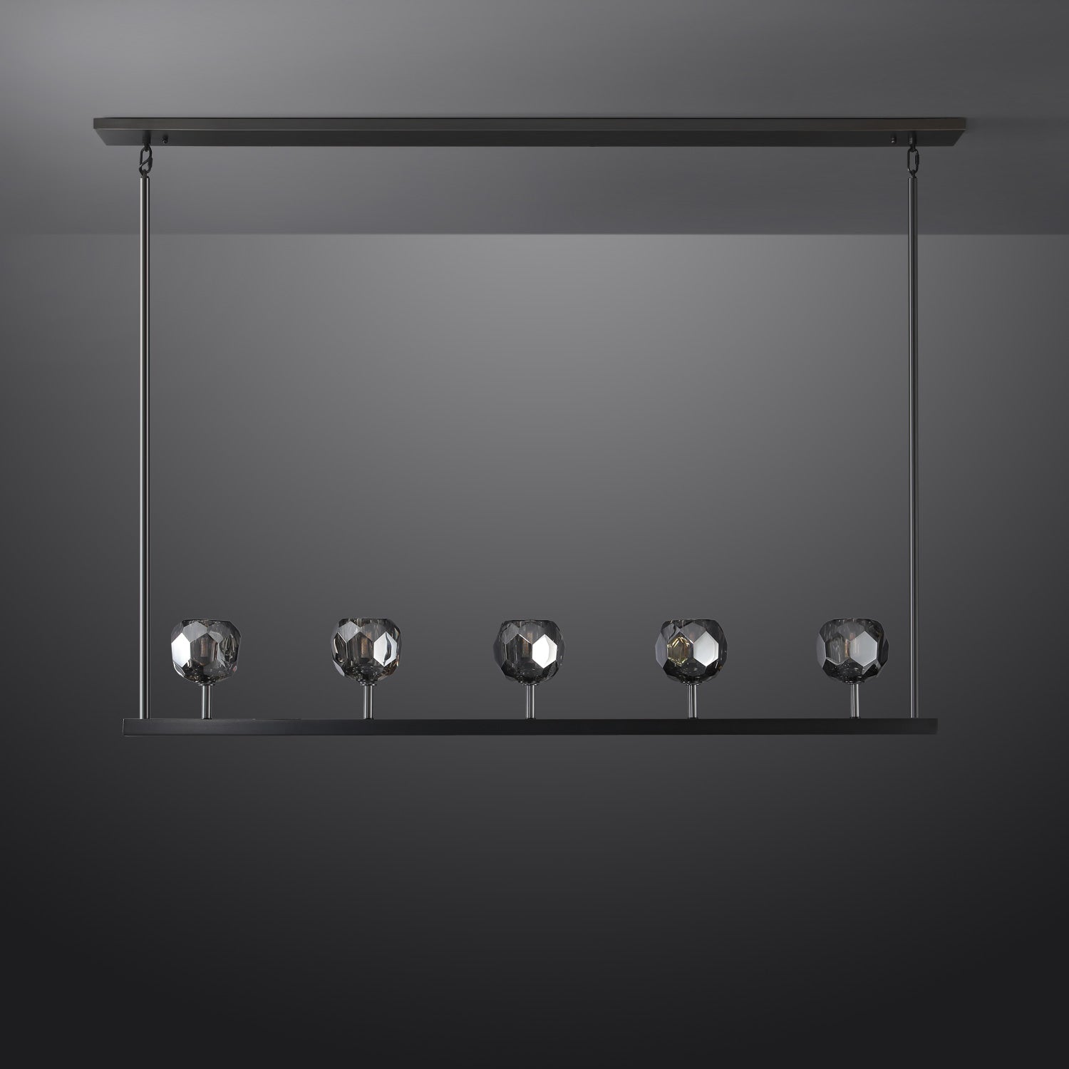 Kristal Ball Linear Crystal Chandelier, Dining Table Lamp, Kitchen Island Lamp