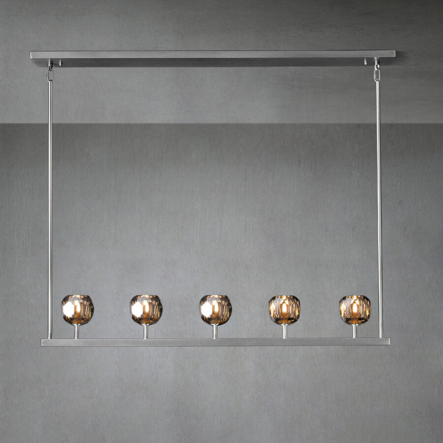 Kristal Ball Linear Crystal Chandelier, Dining Table Lamp, Kitchen Island Lamp