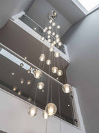 Spiral Multi-Light Crystal Bubble Chandelier For Large & Small House Lobby