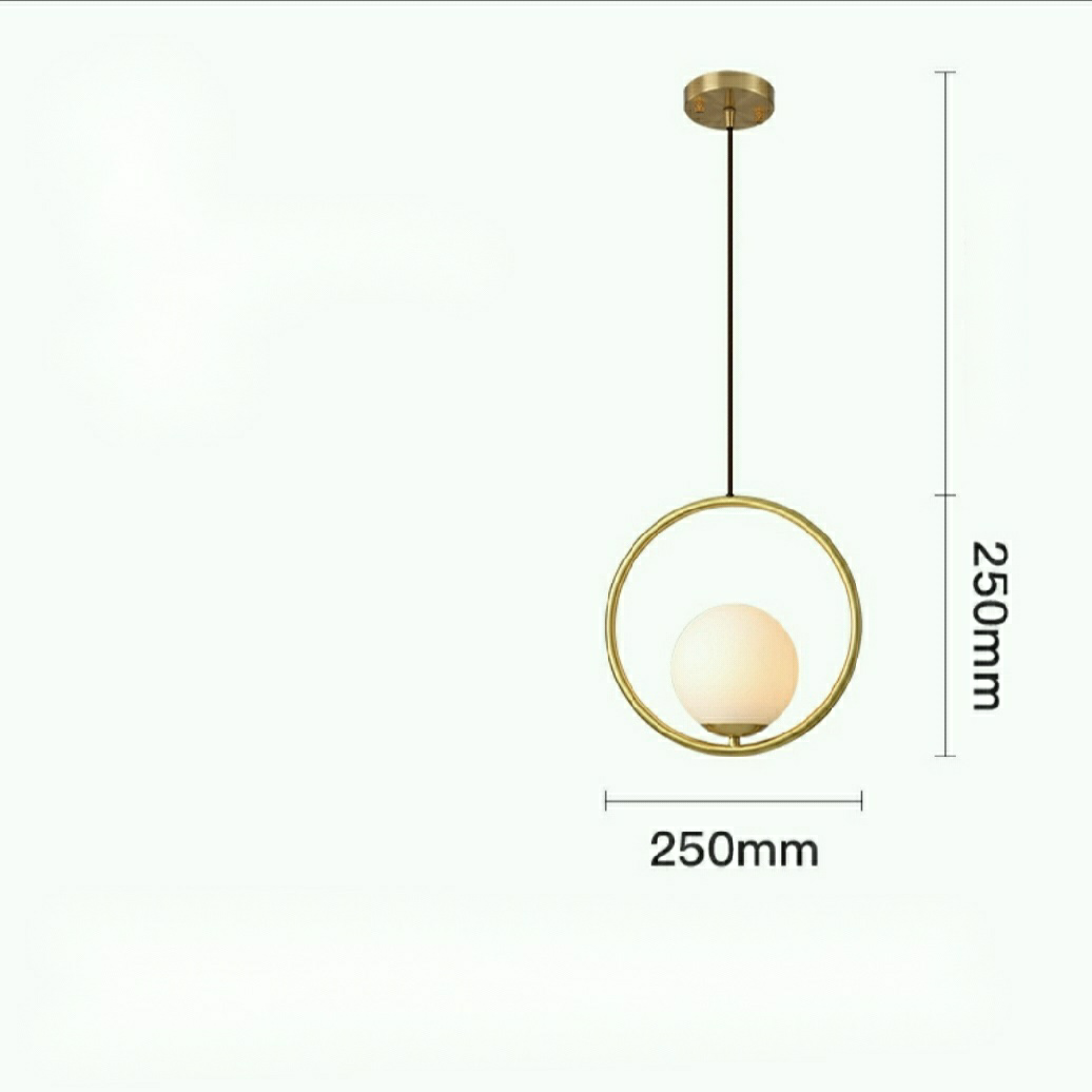 Modern Pure Copper Dining Room Ceiling Light