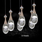 Raindrop Crown Jellyfish Crystal Chandelier for 2 Story Foyer and Hotel Lobby