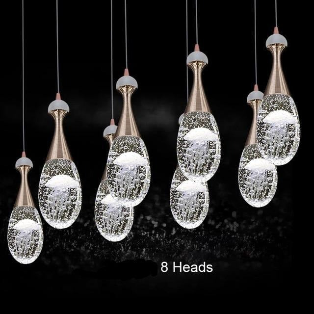 Raindrop Crown Jellyfish Crystal Chandelier for 2 Story Foyer and Hotel Lobby