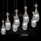 Raindrop Crown Jellyfish Crystal Chandelier for 2 Story Foyer and Hotel Lobby
