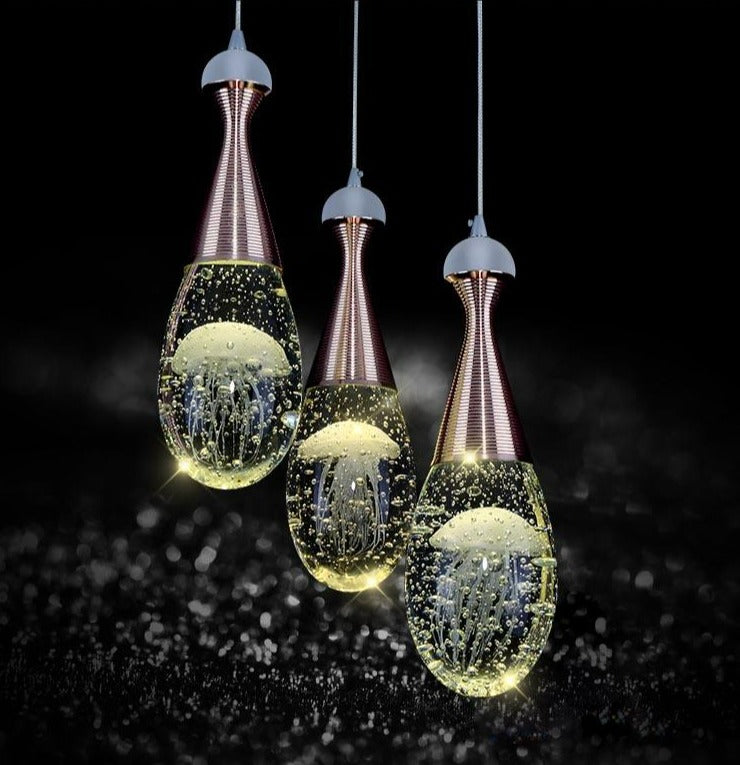 Raindrop Crown Jellyfish Crystal Chandelier for 2 Story Foyer and Hotel Lobby