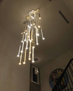 Romantic Long Drop Starlight Cylindrical Chandelier