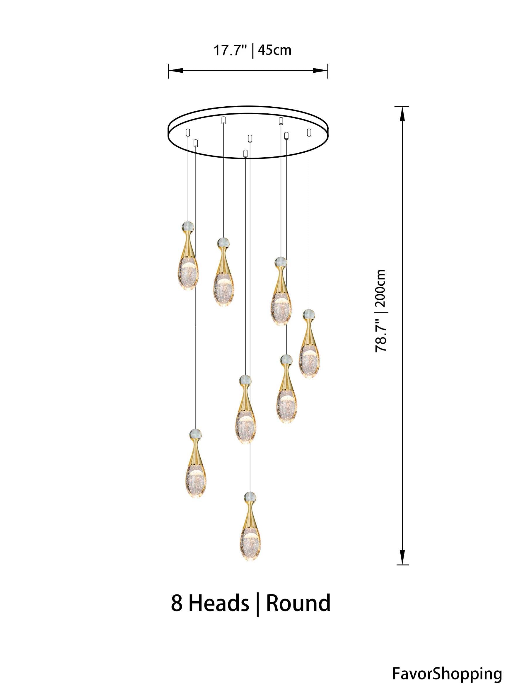 Raindrop Crown Jellyfish Crystal Chandelier for 2 Story Foyer and Hotel Lobby